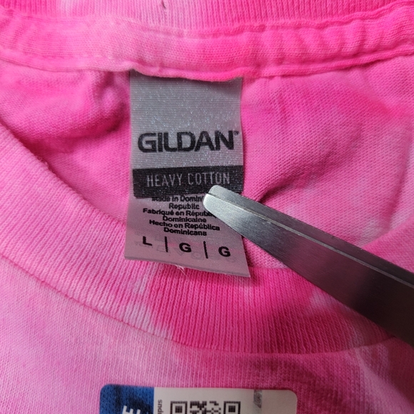 Georgia Bulldogs Women's Pink Tie-Dye T Shirt Size Large Gildan Tag UGA Fan New - Picture 4 of 7